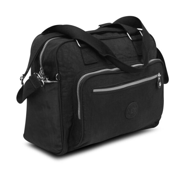 MALETÍN DEPORTIVO CRINKLE NYLON  CHICO MCCARTHY  MODELO ML20-01 NEGRO - Imagen 2