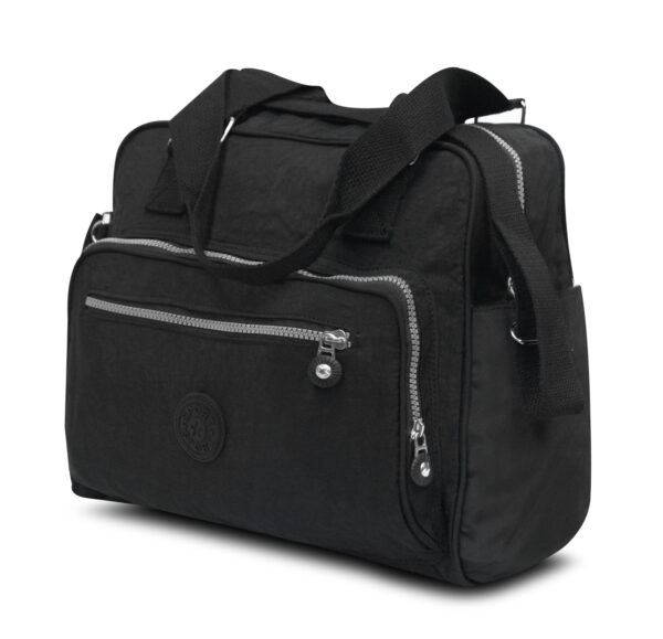 MALETÍN DEPORTIVO CRINKLE NYLON  CHICO MCCARTHY  MODELO ML20-01 NEGRO - Imagen 3