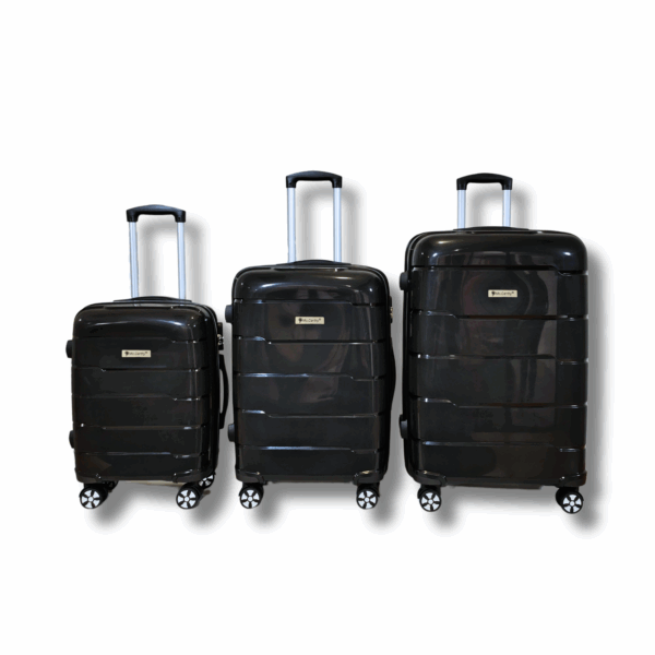 SET  DE 3 MALETAS 20", 24" Y 28" MCCARTHY  MODELO COSMOS-3 NEGRO